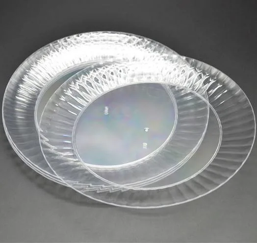 7.5&quot; Plastic Disposable Crystal Clear Dinner Plates