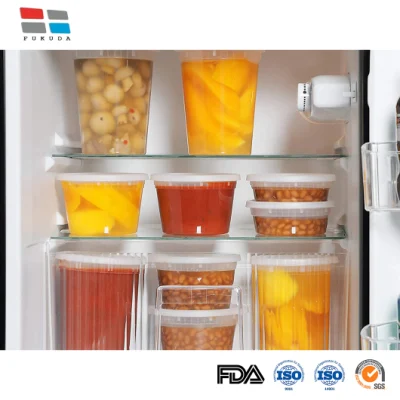 Fukuda Package Material China 2022 New Rectangle Plastic Lid Freshness Preservation Food Storage Container Box Factory Ready to Ship PLA Packing Box Wholesale