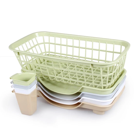Kitchen Single Layer Plastic Bowls Chopsticks Drain Basket Plastic Dish Drying Rack