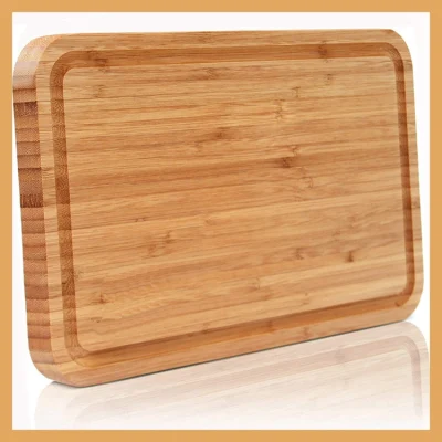Wholesale Rectangle Bamboo Cutting Board Extra Large and Thick Chopping Board with Drip Groove
