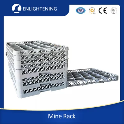 16 20 25 36 49 Compartment Grid Commercial Catering Restaurant Hotel Kitchen Drying Plastic Dishwasher Rack for Cups Plates Glass