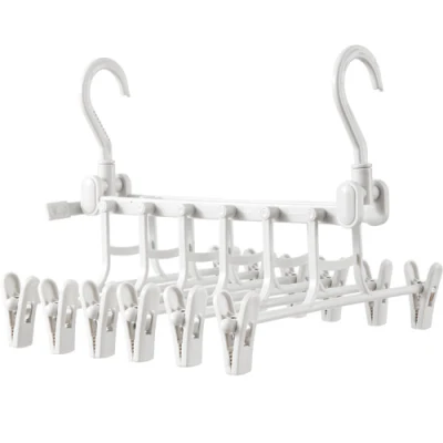 New Plastic Multilayer Skirt Rack with Clips Household Store Magic Pants Hangers